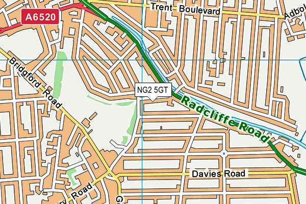 NG2 5GT map - OS VectorMap District (Ordnance Survey) NG2 5GT map - OS VectorMap District (Ordnance Survey)