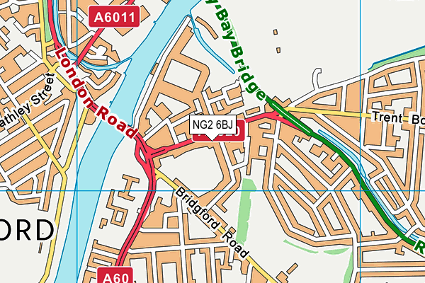 NG2 6BJ map - OS VectorMap District (Ordnance Survey) NG2 6BJ map - OS VectorMap District (Ordnance Survey)