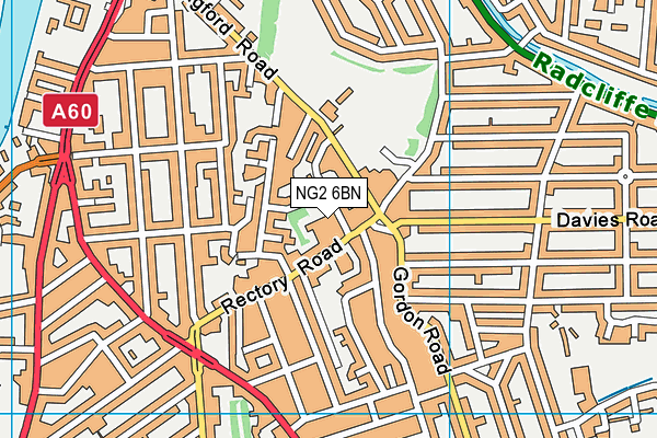 NG2 6BN map - OS VectorMap District (Ordnance Survey) NG2 6BN map - OS VectorMap District (Ordnance Survey)