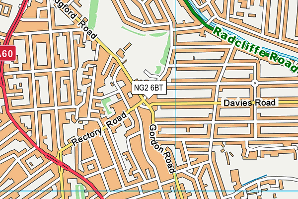NG2 6BT map - OS VectorMap District (Ordnance Survey) NG2 6BT map - OS VectorMap District (Ordnance Survey)