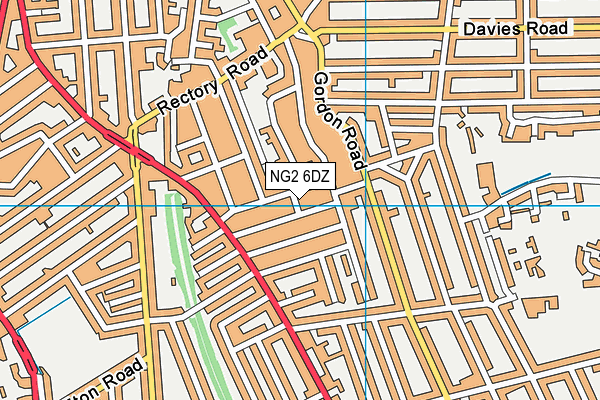 NG2 6DZ map - OS VectorMap District (Ordnance Survey) NG2 6DZ map - OS VectorMap District (Ordnance Survey)
