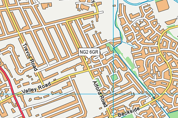 NG2 6GR map - OS VectorMap District (Ordnance Survey) NG2 6GR map - OS VectorMap District (Ordnance Survey)