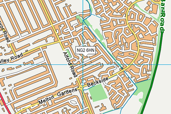 NG2 6HN map - OS VectorMap District (Ordnance Survey) NG2 6HN map - OS VectorMap District (Ordnance Survey)