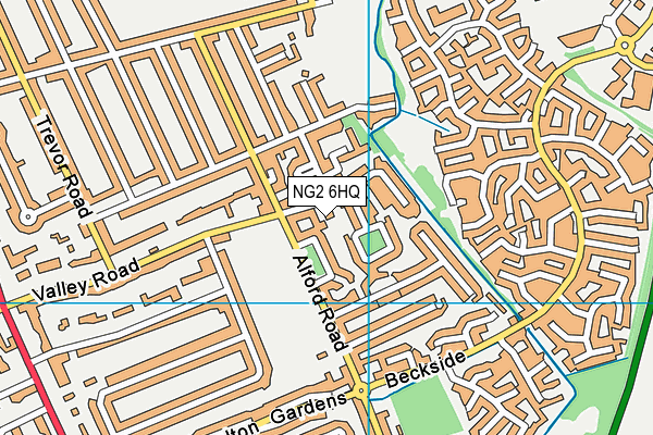 NG2 6HQ map - OS VectorMap District (Ordnance Survey) NG2 6HQ map - OS VectorMap District (Ordnance Survey)