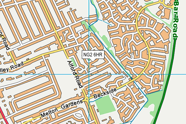NG2 6HR map - OS VectorMap District (Ordnance Survey) NG2 6HR map - OS VectorMap District (Ordnance Survey)