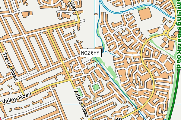 NG2 6HY map - OS VectorMap District (Ordnance Survey) NG2 6HY map - OS VectorMap District (Ordnance Survey)