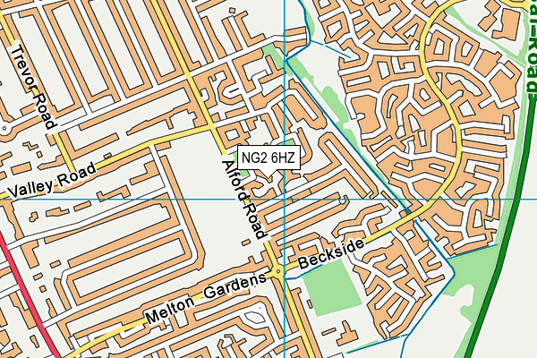 NG2 6HZ map - OS VectorMap District (Ordnance Survey) NG2 6HZ map - OS VectorMap District (Ordnance Survey)
