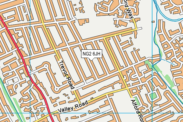 NG2 6JH map - OS VectorMap District (Ordnance Survey) NG2 6JH map - OS VectorMap District (Ordnance Survey)