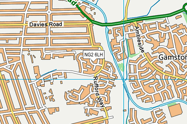 NG2 6LH map - OS VectorMap District (Ordnance Survey) NG2 6LH map - OS VectorMap District (Ordnance Survey)