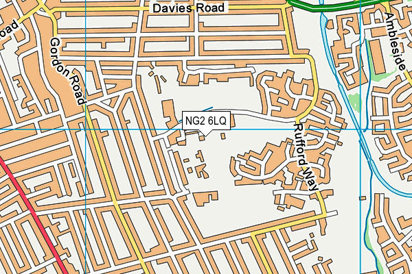 NG2 6LQ map - OS VectorMap District (Ordnance Survey) NG2 6LQ map - OS VectorMap District (Ordnance Survey)