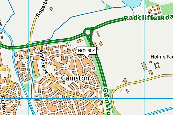 NG2 6LZ map - OS VectorMap District (Ordnance Survey)
