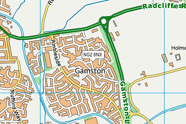 NG2 6NX map - OS VectorMap District (Ordnance Survey) NG2 6NX map - OS VectorMap District (Ordnance Survey)