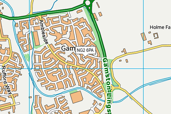 NG2 6PA map - OS VectorMap District (Ordnance Survey) NG2 6PA map - OS VectorMap District (Ordnance Survey)