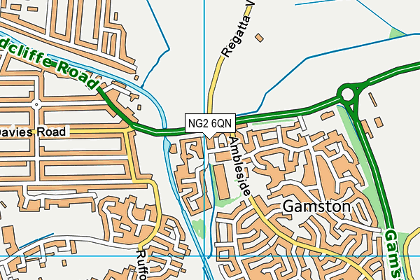 NG2 6QN map - OS VectorMap District (Ordnance Survey) NG2 6QN map - OS VectorMap District (Ordnance Survey)