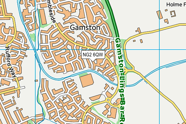 NG2 6QW map - OS VectorMap District (Ordnance Survey) NG2 6QW map - OS VectorMap District (Ordnance Survey)