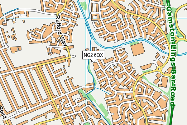NG2 6QX map - OS VectorMap District (Ordnance Survey) NG2 6QX map - OS VectorMap District (Ordnance Survey)
