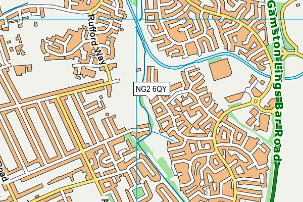 NG2 6QY map - OS VectorMap District (Ordnance Survey) NG2 6QY map - OS VectorMap District (Ordnance Survey)