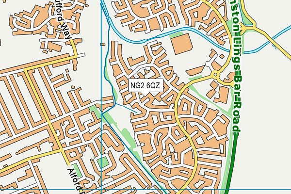 NG2 6QZ map - OS VectorMap District (Ordnance Survey) NG2 6QZ map - OS VectorMap District (Ordnance Survey)