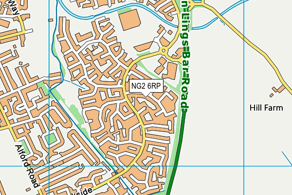 NG2 6RP map - OS VectorMap District (Ordnance Survey) NG2 6RP map - OS VectorMap District (Ordnance Survey)
