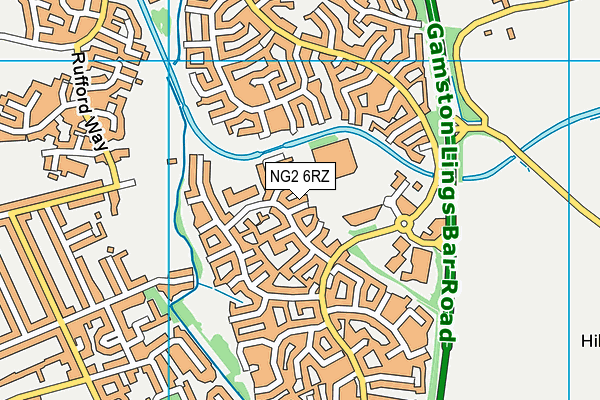 NG2 6RZ map - OS VectorMap District (Ordnance Survey) NG2 6RZ map - OS VectorMap District (Ordnance Survey)