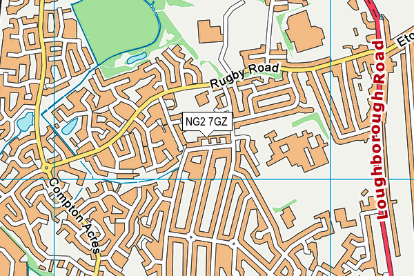 NG2 7GZ map - OS VectorMap District (Ordnance Survey) NG2 7GZ map - OS VectorMap District (Ordnance Survey)