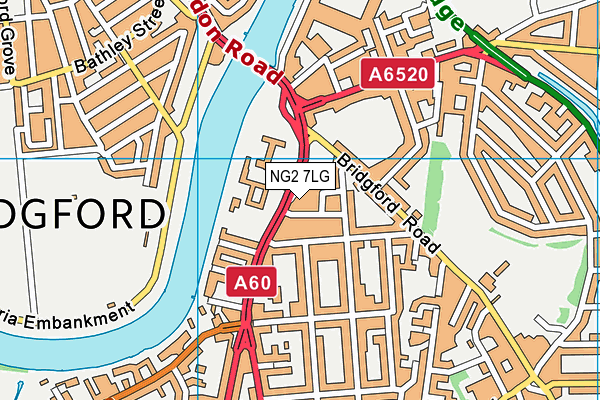 NG2 7LG map - OS VectorMap District (Ordnance Survey) NG2 7LG map - OS VectorMap District (Ordnance Survey)