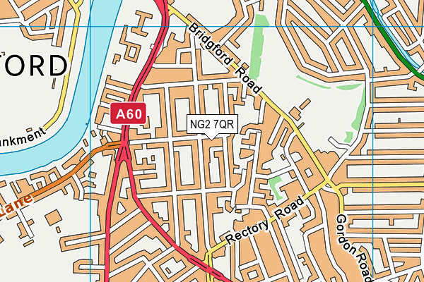 NG2 7QR map - OS VectorMap District (Ordnance Survey) NG2 7QR map - OS VectorMap District (Ordnance Survey)