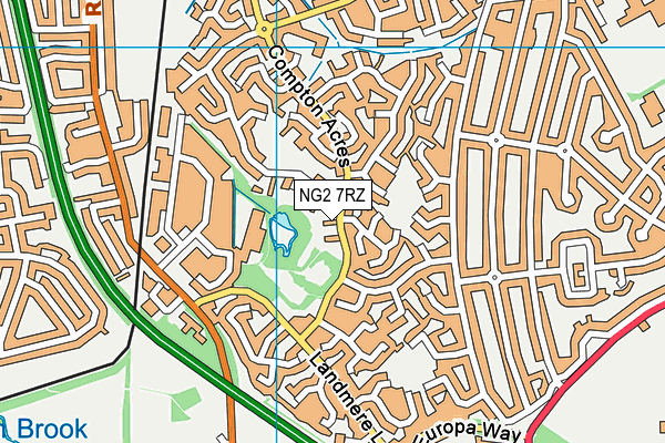NG2 7RZ map - OS VectorMap District (Ordnance Survey) NG2 7RZ map - OS VectorMap District (Ordnance Survey)