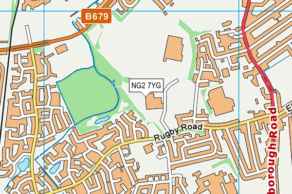 NG2 7YG map - OS VectorMap District (Ordnance Survey) NG2 7YG map - OS VectorMap District (Ordnance Survey)