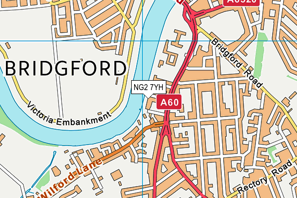 NG2 7YH map - OS VectorMap District (Ordnance Survey) NG2 7YH map - OS VectorMap District (Ordnance Survey)