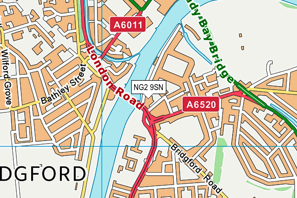 NG2 9SN map - OS VectorMap District (Ordnance Survey) NG2 9SN map - OS VectorMap District (Ordnance Survey)