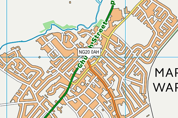 NG20 0AH map - OS VectorMap District (Ordnance Survey) NG20 0AH map - OS VectorMap District (Ordnance Survey)