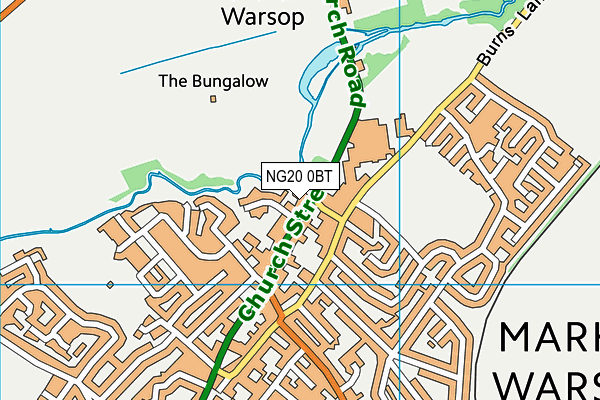 NG20 0BT map - OS VectorMap District (Ordnance Survey) NG20 0BT map - OS VectorMap District (Ordnance Survey)