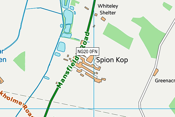 NG20 0FN map - OS VectorMap District (Ordnance Survey) NG20 0FN map - OS VectorMap District (Ordnance Survey)