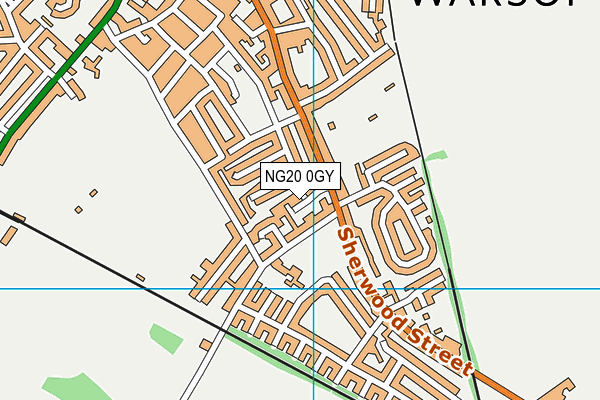 NG20 0GY map - OS VectorMap District (Ordnance Survey) NG20 0GY map - OS VectorMap District (Ordnance Survey)