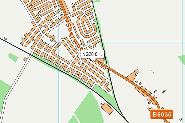 NG20 0HJ map - OS VectorMap District (Ordnance Survey) NG20 0HJ map - OS VectorMap District (Ordnance Survey)