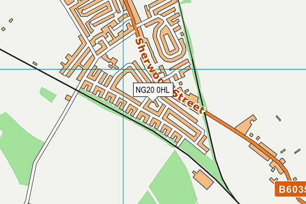 NG20 0HL map - OS VectorMap District (Ordnance Survey) NG20 0HL map - OS VectorMap District (Ordnance Survey)