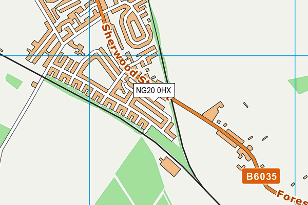 NG20 0HX map - OS VectorMap District (Ordnance Survey) NG20 0HX map - OS VectorMap District (Ordnance Survey)