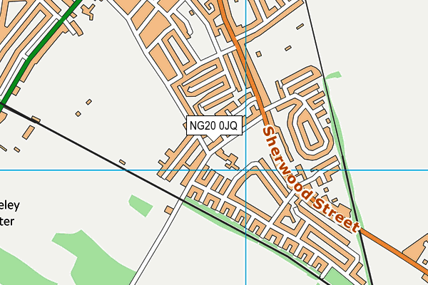 NG20 0JQ map - OS VectorMap District (Ordnance Survey) NG20 0JQ map - OS VectorMap District (Ordnance Survey)