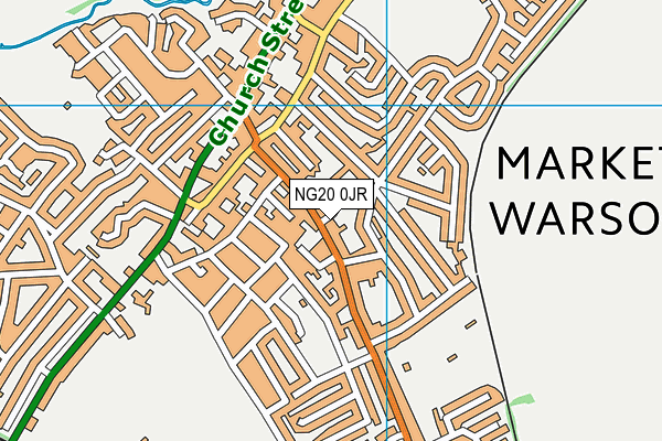 NG20 0JR map - OS VectorMap District (Ordnance Survey) NG20 0JR map - OS VectorMap District (Ordnance Survey)