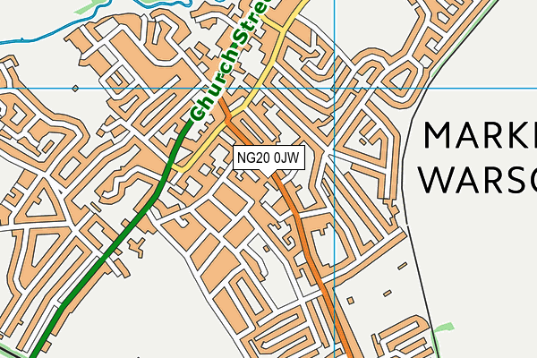 NG20 0JW map - OS VectorMap District (Ordnance Survey) NG20 0JW map - OS VectorMap District (Ordnance Survey)