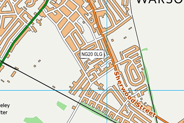 NG20 0LG map - OS VectorMap District (Ordnance Survey) NG20 0LG map - OS VectorMap District (Ordnance Survey)