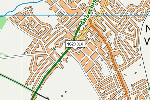 NG20 0LX map - OS VectorMap District (Ordnance Survey) NG20 0LX map - OS VectorMap District (Ordnance Survey)