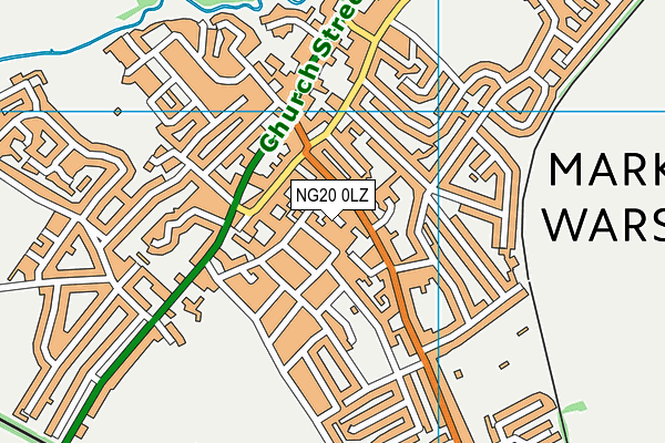 NG20 0LZ map - OS VectorMap District (Ordnance Survey) NG20 0LZ map - OS VectorMap District (Ordnance Survey)