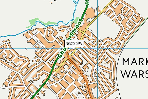 NG20 0PA map - OS VectorMap District (Ordnance Survey) NG20 0PA map - OS VectorMap District (Ordnance Survey)