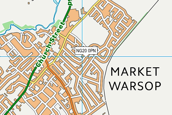 NG20 0PN map - OS VectorMap District (Ordnance Survey) NG20 0PN map - OS VectorMap District (Ordnance Survey)