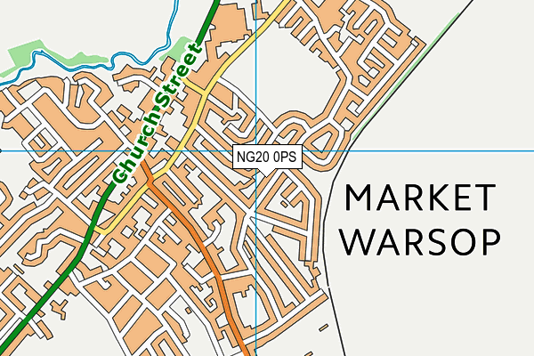 NG20 0PS map - OS VectorMap District (Ordnance Survey)