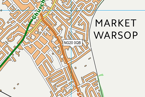NG20 0QB map - OS VectorMap District (Ordnance Survey) NG20 0QB map - OS VectorMap District (Ordnance Survey)