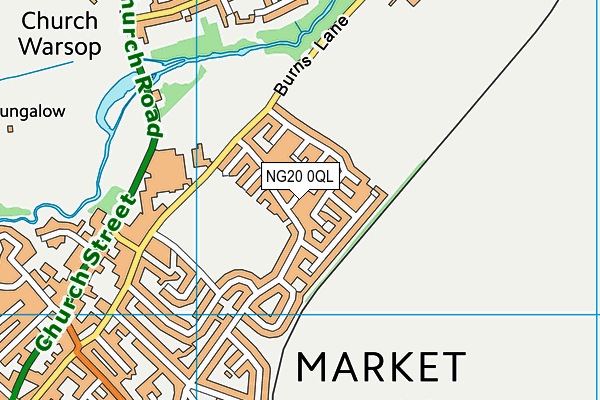 NG20 0QL map - OS VectorMap District (Ordnance Survey) NG20 0QL map - OS VectorMap District (Ordnance Survey)