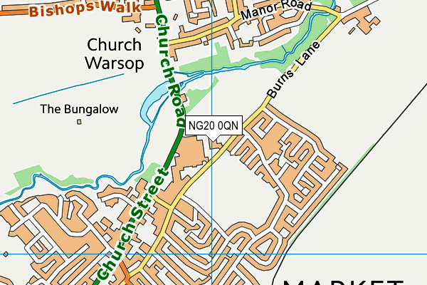 NG20 0QN map - OS VectorMap District (Ordnance Survey) NG20 0QN map - OS VectorMap District (Ordnance Survey)